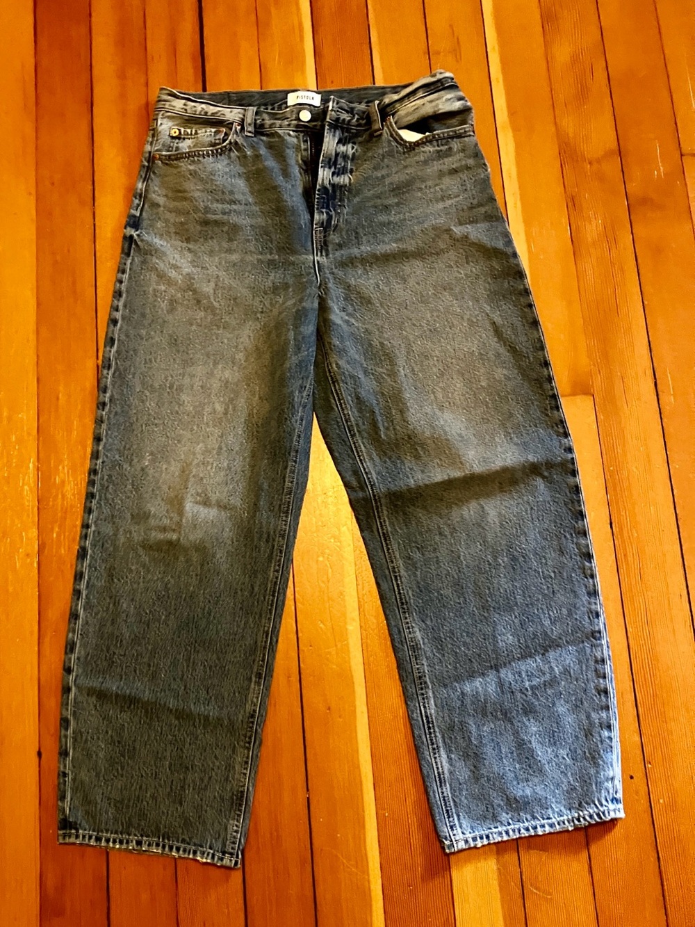 Pistola | 31 | Women's Wes High Rise Barrel Jeans | Light Blue Spectacle - Picture 3 of 9